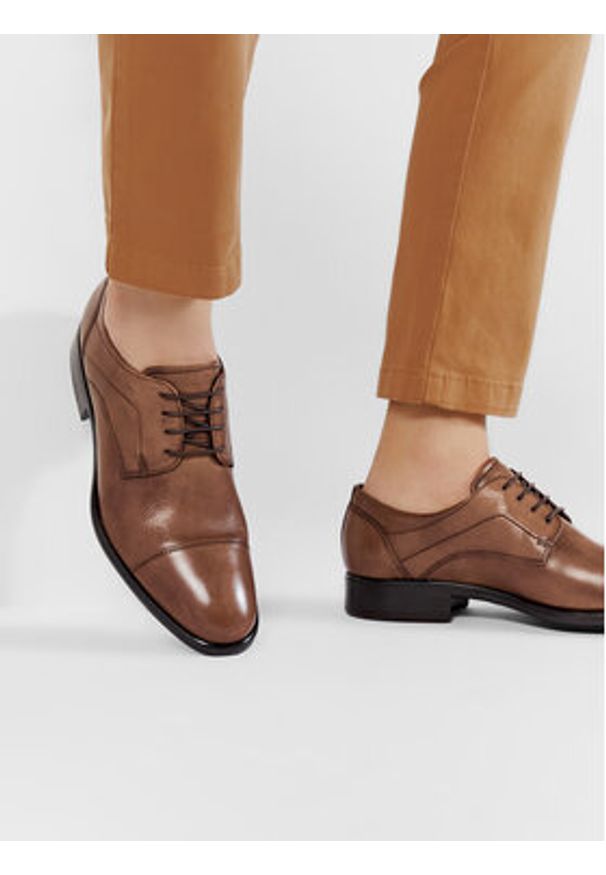 ecco - ECCO Półbuty Citytray 51270401112 Brązowy. Kolor: brązowy. Materiał: skóra