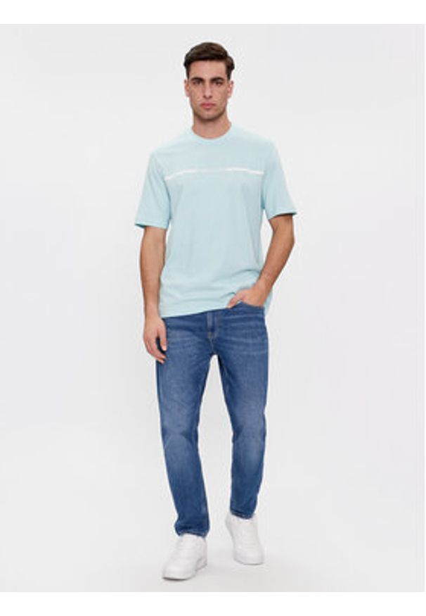 Armani Exchange T-Shirt 3DZTLG ZJ9JZ 15CY Fioletowy Regular Fit. Kolor: niebieski, fioletowy. Materiał: bawełna