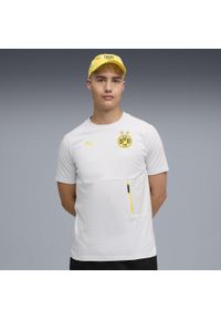 Puma - Męska koszulka Borussia Dortmund PUMATECH z kieszenią PUMA. Kolor: szary, wielokolorowy, żółty. Sport: piłka nożna