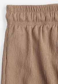 Born2be - Beżowe Szerokie Spodnie z Teksturalnej Tkaniny z Wiązaniem w Pasie Agatia. Okazja: do pracy, na co dzień, na spacer. Stan: podwyższony. Kolor: beżowy. Materiał: tkanina. Długość: długie. Styl: wakacyjny, casual #8