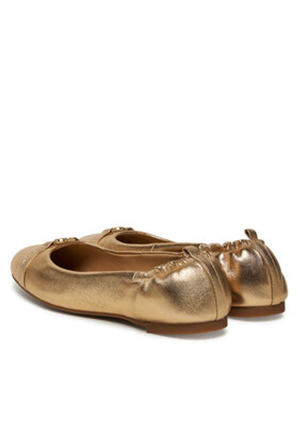 MICHAEL Michael Kors Baleriny Mandy Flex Ballet 40S5MAFP1M Złoty. Kolor: złoty. Materiał: skóra