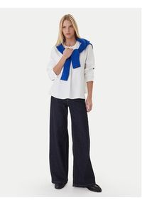 TOMMY HILFIGER - Tommy Hilfiger Bluzka WW0WW47339 Biały Relaxed Fit. Kolor: biały. Materiał: wiskoza #5