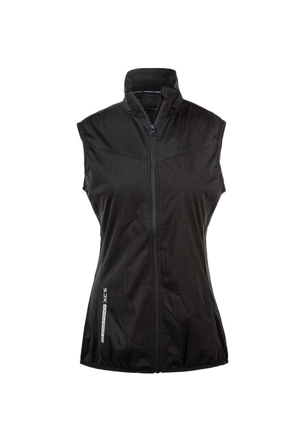 ENDURANCE - Kamizelka do biegania damska Endurance Cilta Windblock XCS. Kolor: czarny