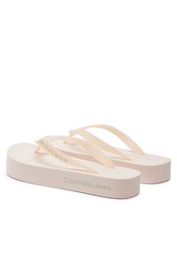 Calvin Klein Jeans Japonki Beach Sandal Flatform Logo YW0YW01092 Różowy. Kolor: różowy