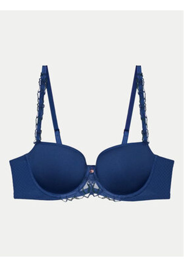 Triumph Biustonosz z fiszbiną Wild Azalea 10219858 Niebieski. Kolor: niebieski. Materiał: syntetyk