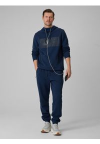 4f - 4F Spodnie dresowe joggery męskie - granatowe M. Kolor: niebieski. Materiał: dresówka #1
