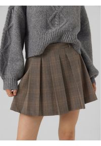 Vero Moda Spódnica mini Tracy 10299719 Beżowy Regular Fit. Kolor: beżowy. Materiał: syntetyk #1