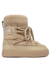 TOMMY HILFIGER - Tommy Hilfiger Śniegowce Faux Shearling Snowboot FW0FW08788 Écru. Materiał: materiał