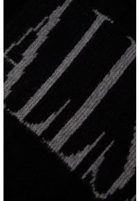 AllSaints Komin z domieszką wełny kolor czarny melanżowy. Kolor: czarny. Materiał: wełna. Wzór: melanż #3