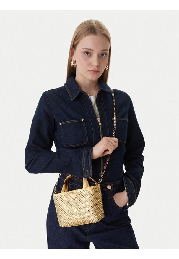 Guess Torebka Tasmin Mini HWRG99 31750 Złoty. Kolor: złoty