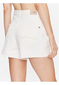 Pepe Jeans Szorty jeansowe Rachel Short PL801001TB5 Biały Regular Fit. Kolor: biały #5