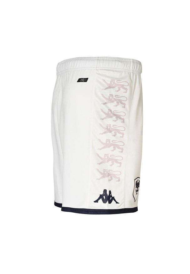 Kappa - Szorty SM Caen Kombat Ryder 2022/23. Kolor: czarny, biały, wielokolorowy. Sport: piłka nożna