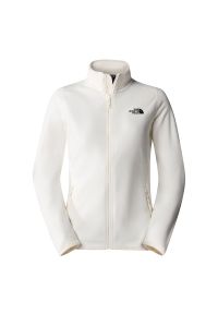 Bluza The North Face 100 Glacier Full-Zip Fleece 0A855OQLI1 - biała. Kolor: biały. Materiał: polar, dzianina, poliester. Styl: klasyczny. Sport: narciarstwo