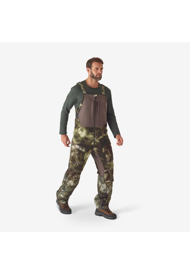 SOLOGNAC - Ogrodniczki Solognac Silent 900 ciepłe. Materiał: polar, materiał. Sport: outdoor