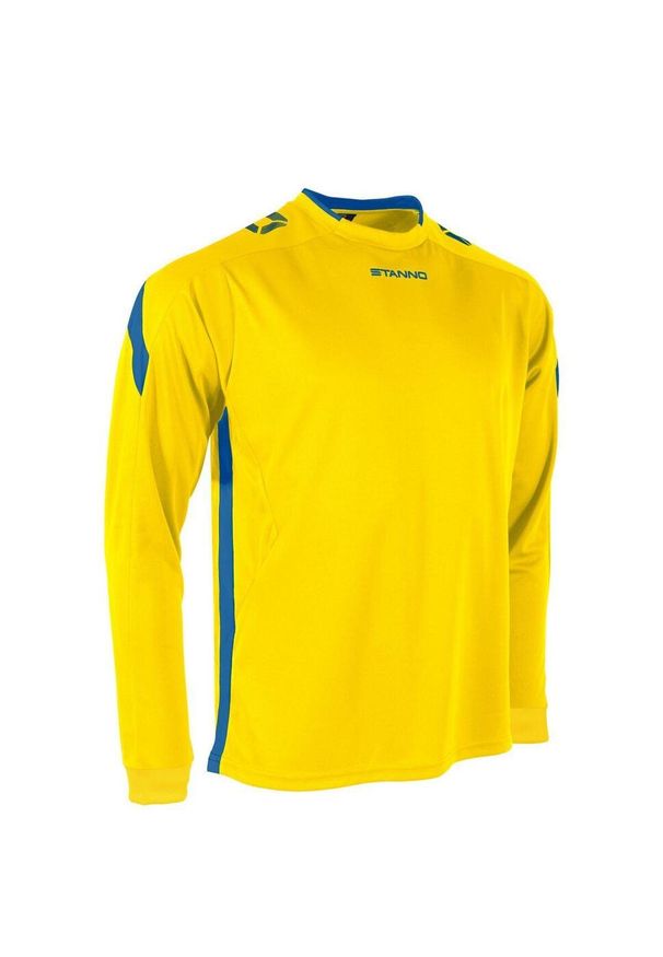 STANNO - Dziecięcy dżersej z długim rękawem Stanno Drive Match. Kolor: wielokolorowy, niebieski, żółty. Materiał: jersey. Długość rękawa: długi rękaw. Długość: długie