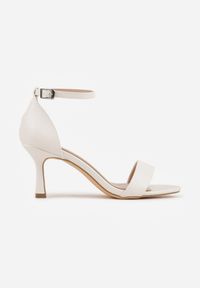 Born2be - Białe Klasyczne Sandały Vices na Szpilce Galenisse. Okazja: na co dzień, na ślub cywilny, na wesele, do pracy, na spotkanie biznesowe. Kolor: biały. Obcas: na szpilce. Styl: klasyczny. Wysokość obcasa: średni #2