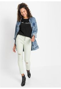 bonprix - T-shirt z czystej bawełny. Kolor: czarny. Materiał: bawełna. Wzór: nadruk #3