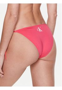 Calvin Klein Swimwear Dół od bikini KW0KW01988 Różowy. Kolor: różowy. Materiał: syntetyk