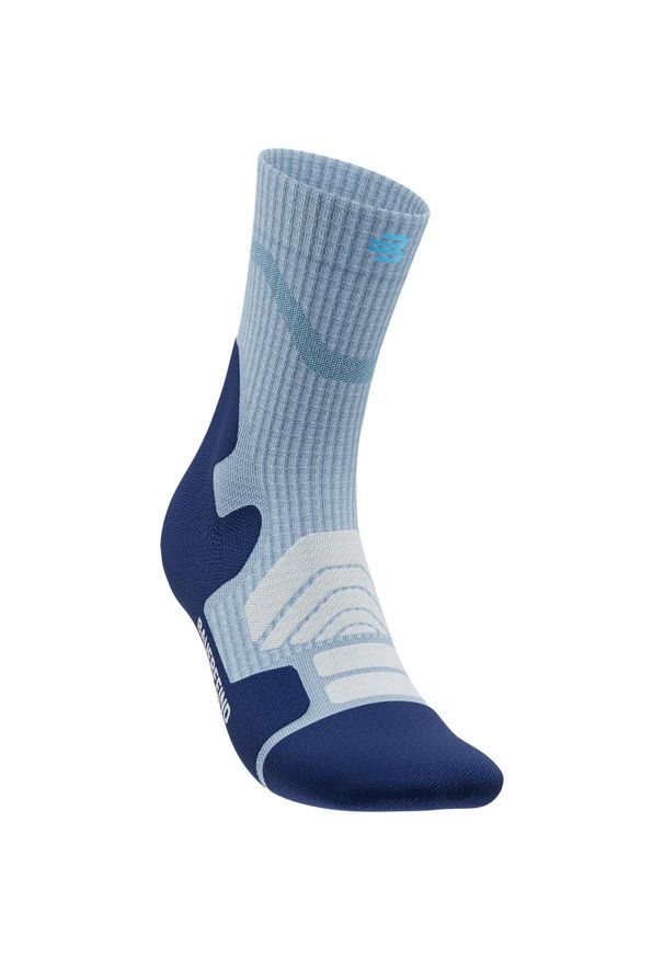 BAUERFEIND - Skarpetki średniej długości z wełny merino dla kobiet Bauerfeind Outdoor Merino. Kolor: niebieski. Materiał: wełna. Sport: outdoor