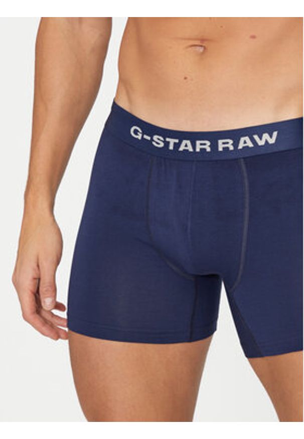 G-Star RAW - G-Star Raw Komplet 3 par bokserek D23773-D516 Niebieski. Kolor: niebieski. Materiał: bawełna