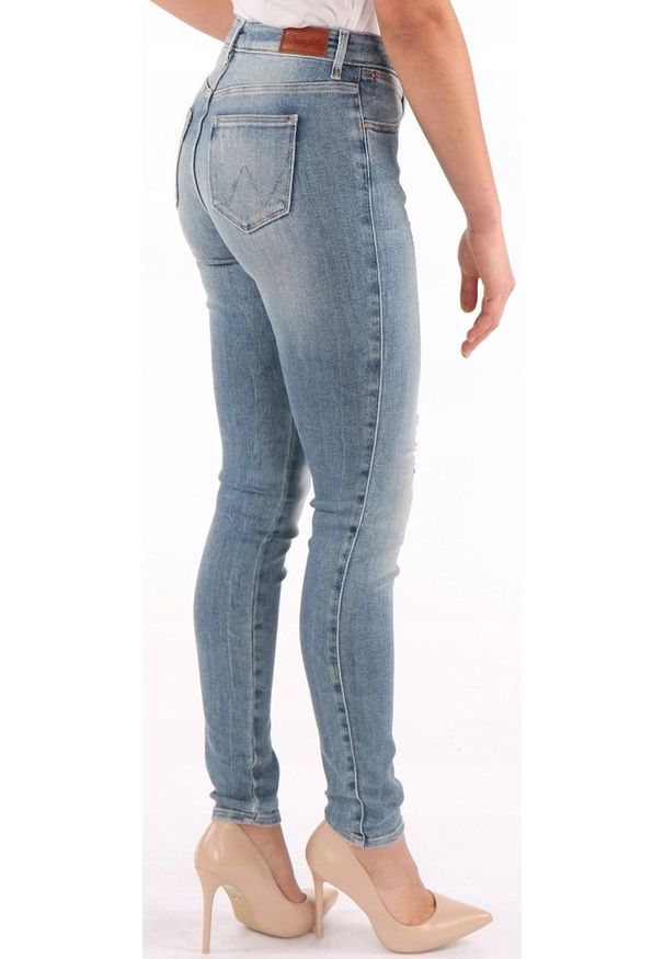 Wrangler - WRANGLER SKINNY DAMSKIE SPODNIE JEANSOWE ALL SHE WANTS W28KCZ99J