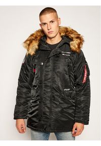 Alpha Industries Kurtka zimowa N3B Airborne 188141 Czarny Regular Fit. Kolor: czarny. Materiał: syntetyk. Sezon: zima