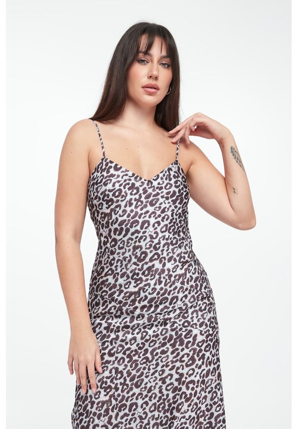 Sukienka maxi w panterkowy wzór Delci JOOP!. Długość: maxi