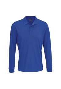 SOL'S - Koszulka Polo Z Długim Rękawem Dla Dorosłych Unisex Polycotton. Okazja: na co dzień. Typ kołnierza: polo. Kolor: niebieski. Długość rękawa: długi rękaw. Długość: długie. Styl: casual
