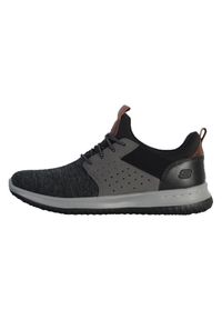 skechers - Buty do chodzenia męskie Skechers Sneaker Delson Camben. Zapięcie: sznurówki. Kolor: czarny. Materiał: syntetyk, tkanina, materiał. Szerokość cholewki: normalna. Sport: turystyka piesza