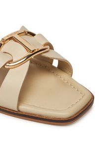 TwinSet - TWINSET Klapki 251TGT090 Beżowy. Kolor: beżowy. Materiał: skóra #3