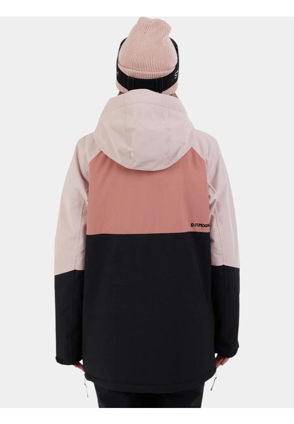 FUNDANGO - Anorak Damski Fundango Birch ECO Logo. Kolor: czarny, różowy, wielokolorowy. Sezon: zima. Sport: wspinaczka, turystyka piesza