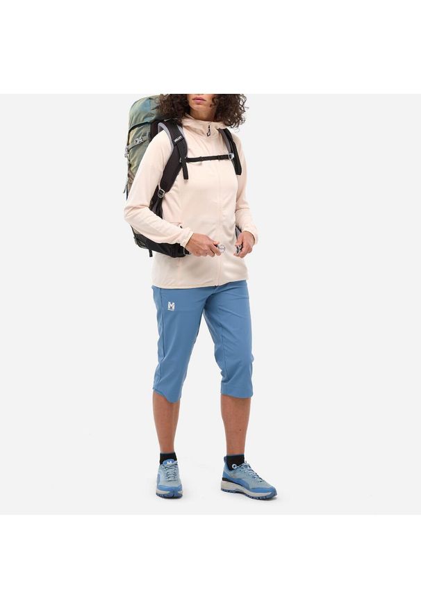 Spodenki turystyczne damskie Millet Ubic Stretch 3/4 Pant W regular fit. Kolor: niebieski. Długość: długie