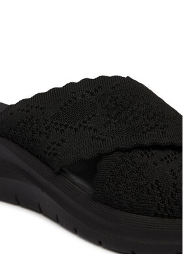 skechers - Skechers Klapki Arch Fit 2.0 164079/BBK Czarny. Kolor: czarny. Materiał: materiał