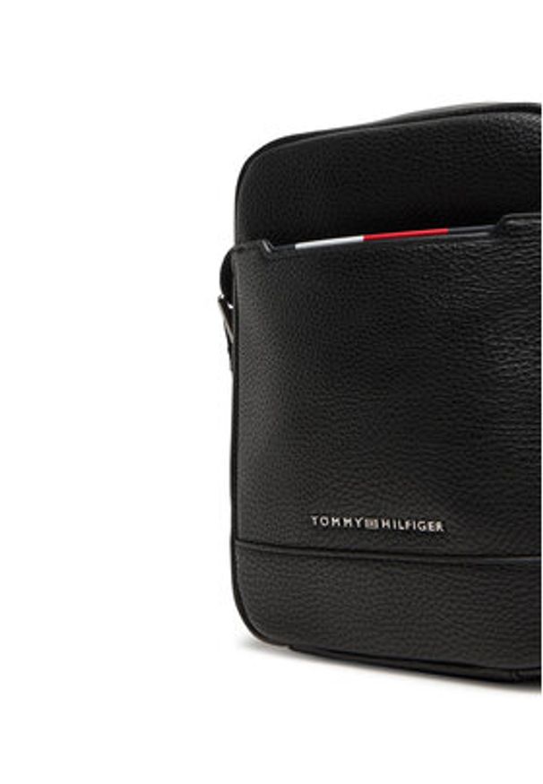 TOMMY HILFIGER - Tommy Hilfiger Saszetka Th Central Mini Reporter AM0AM13486 Czarny. Kolor: czarny. Materiał: skóra