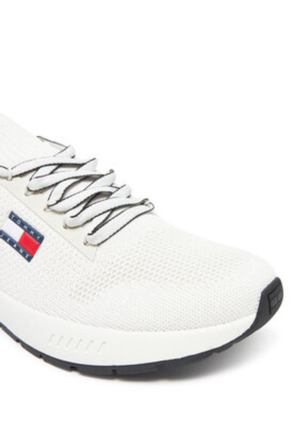 Tommy Jeans Sneakersy Tjm Runner Knitted EM0EM01580 Écru. Materiał: materiał
