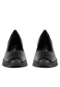 Rieker Baleriny 53755-00 Czarny. Kolor: czarny. Materiał: skóra #7