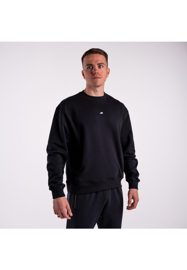 Bluza crewneck basic DZIK® czarna. Kolor: czarny
