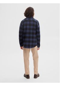 Selected Homme Koszula 16091358 Granatowy Slim Fit. Kolor: niebieski. Materiał: bawełna