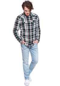 Wrangler - WRANGLER LS WESTERN SHIRT MĘSKA KOSZULA W KRATĘ DŁUGI RĘKAW PINE W5A07BG01 112129929. Długość rękawa: długi rękaw. Długość: długie #4