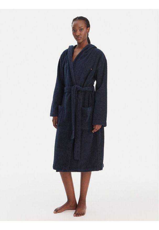 TOMMY HILFIGER - Tommy Hilfiger Szlafrok UW0UW06153 Granatowy. Kolor: niebieski. Materiał: bawełna