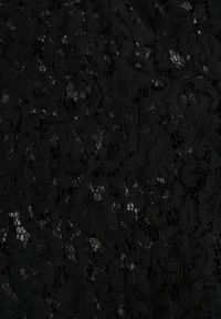 Renee - Czarna Koronkowa Bluzka Wiskozowa z Bawełną Ozdobiona Wiązaniem Diomopis. Kolor: czarny. Materiał: wiskoza, bawełna, koronka. Wzór: aplikacja #2