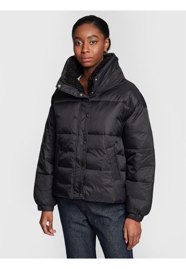 Sisley Kurtka puchowa 2BA2LN01J Czarny Oversize. Kolor: czarny. Materiał: syntetyk, puch