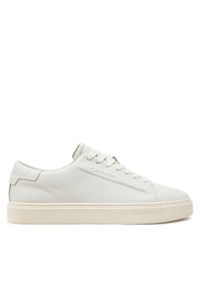 Calvin Klein Sneakersy Low Top Lace Up Lth HM0HM01516 Biały. Kolor: biały. Materiał: skóra