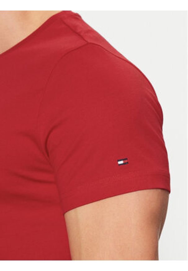 TOMMY HILFIGER - Tommy Hilfiger T-Shirt Tommy Logo MW0MW11797 Czerwony Regular Fit. Kolor: czerwony. Materiał: bawełna