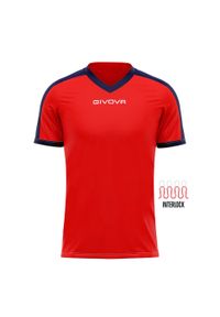 T-shirt Sportowy Givova Revolution 3XL Czerwono-Niebieski Unisex. Kolor: czerwony, niebieski, wielokolorowy. Materiał: poliester. Sport: piłka nożna