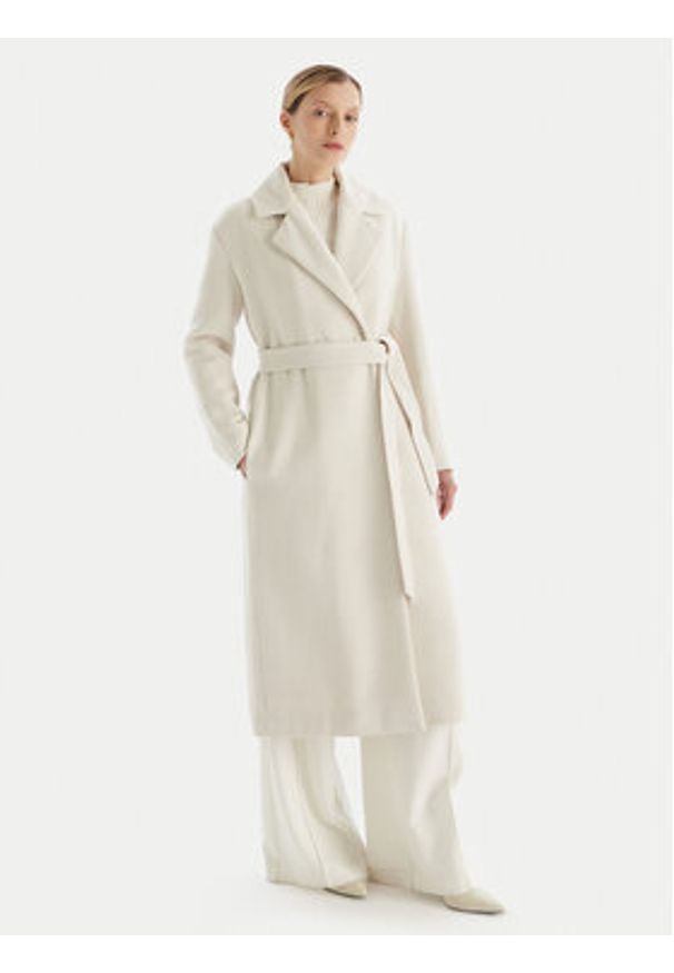 TwinSet - TWINSET Płaszcz zimowy 252TT2040 Écru Regular Fit. Sezon: zima