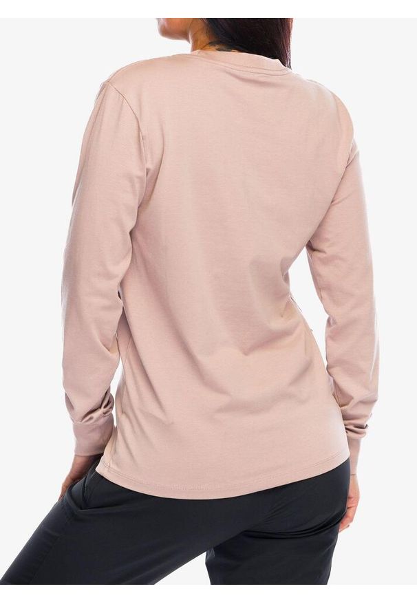 Longsleeve damski Black Diamond Heritage Wordmark. Kolor: beżowy. Długość rękawa: długi rękaw. Sport: turystyka piesza