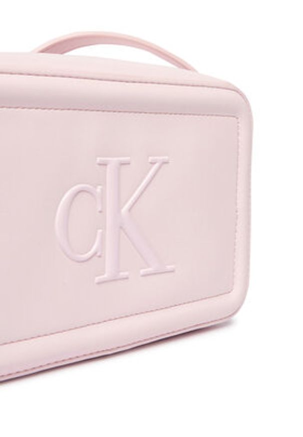 Calvin Klein Torebka Bold Ck Camera Bag LV04F3220G Różowy. Kolor: różowy. Materiał: skórzane