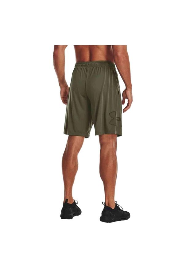 Spodenki fitness męskie Under Armour Tech Graphic. Kolor: zielony. Długość: krótkie. Sport: fitness