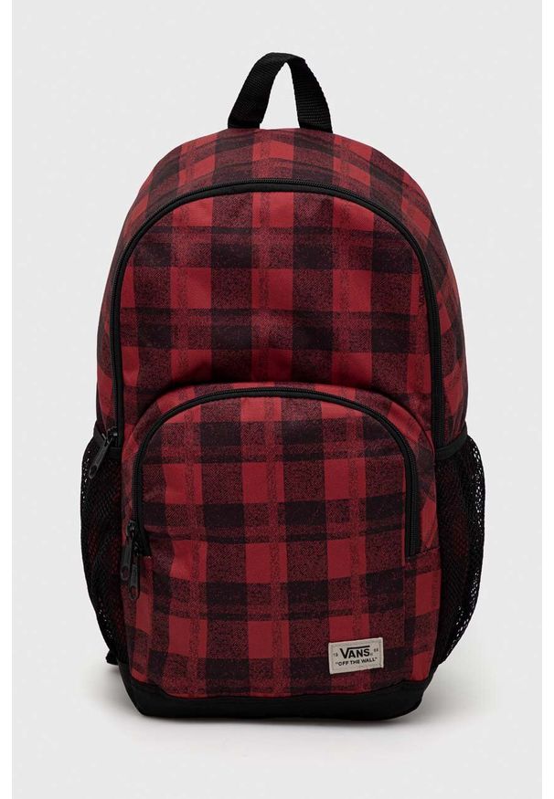 Vans plecak męski kolor czerwony duży wzorzysty. Kolor: czerwony